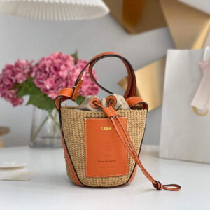 Replica Chloé CHC22SS391G56101 Small Basket Tote Bag Orange