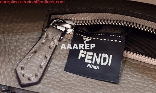 Replica Fendi 8551 Peekaboo Mini Leather Bag Gray 8