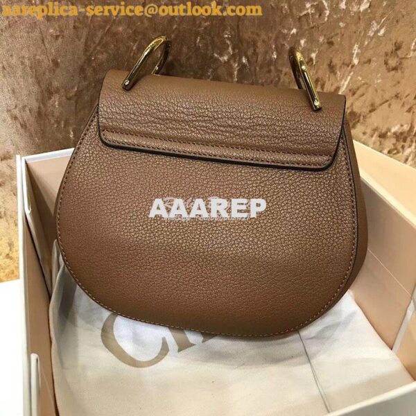 Replica Chloe Drew Shoulder Bag in Grained Lambskin Brown 10