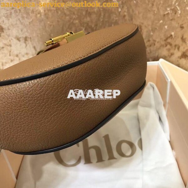 Replica Chloe Drew Shoulder Bag in Grained Lambskin Brown 11