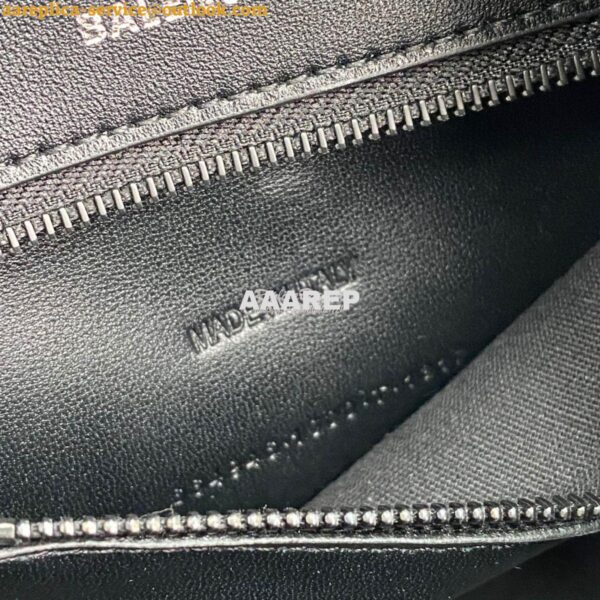 Replica Balenciaga Hourglass Stretched Top Handle Bag in Black Shiny C 9