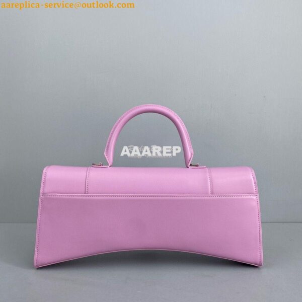 Replica Balenciaga Hourglass Stretched Top Handle Bag in Light Purple 9