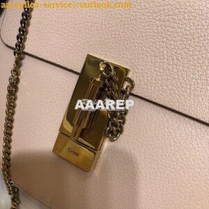 Replica Chloe Drew Shoulder Bag in Grained Lambskin Pink 2