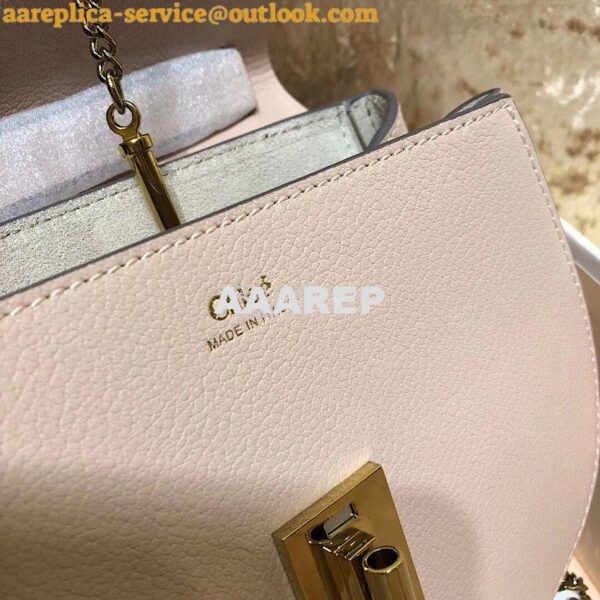 Replica Chloe Drew Shoulder Bag in Grained Lambskin Pink 8