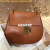 Replica Chloe Drew Shoulder Bag in Grained Lambskin Tobacco