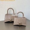 Replica Balenciaga Hourglass Top Handle Bag In Azur Shiny Box Calfskin