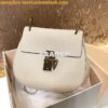 Replica Chloe Drew Shoulder Bag in Grained Lambskin Wine 2