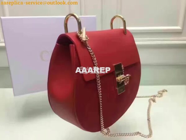 Replica Chloe Drew Shoulder bag Smooth and Suede Calfskin Red 5