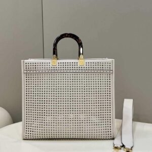 Replica Fendi 8BH386 Sunshine Medium 8575 Two-toned perforated leather shopper