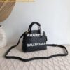 Replica Balenciaga Ville Top Handle Bag In Black Crocodile Emboosed Ca