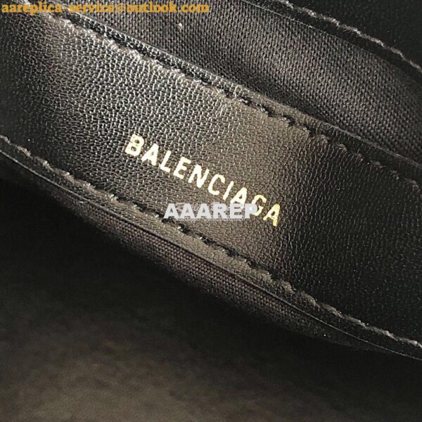 Replica Balenciaga Ville Top Handle Bag In Black Crocodile Emboosed Ca 6