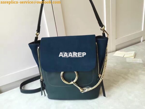 Replica Chloe Faye Backpack Blue 4