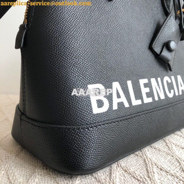 Replica Balenciaga Ville Top Handle Bag In Black Small Grain Calfskin 8