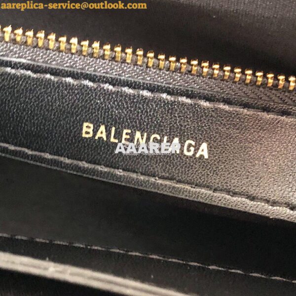 Replica Balenciaga Ville Top Handle Bag In Black Small Grain Calfskin 12