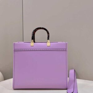 Replica Fendi 8BH386 Sunshine Medium Bag Purple leather shopper 8266S