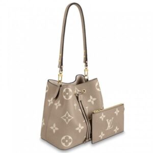 Replica Louis Vuitton NeoNoe MM Bag In Tourterelle Gray Leather M45555 BLV670