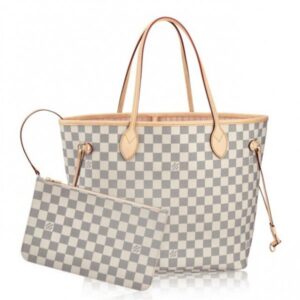 Replica Louis Vuitton Neverfull MM Bag Damier Azur N41605 BLV068