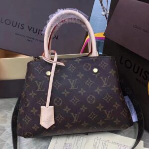 Replica Louis Vuitton Montaigne BB Bag Monogram Canvas M41055 BLV396 2