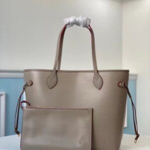 Replica Louis Vuitton Neverfull MM Bag In Galet Epi Leather M56947 BLV177 2