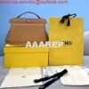 Replica Fendi 8BN323 Peekaboo ISEEU EAST-WEST Black Leather 70193S Bag 2