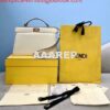 Replica Fendi 8BN323 Peekaboo ISEEU EAST-WEST Yellow Leather 70193S bag 2