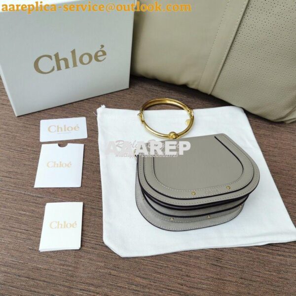 Replica Chloe Nile Bracelet Bag Grey 8