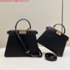 Replica Fendi 8BN327 Peekaboo ISeeU Small Apricot leather bag