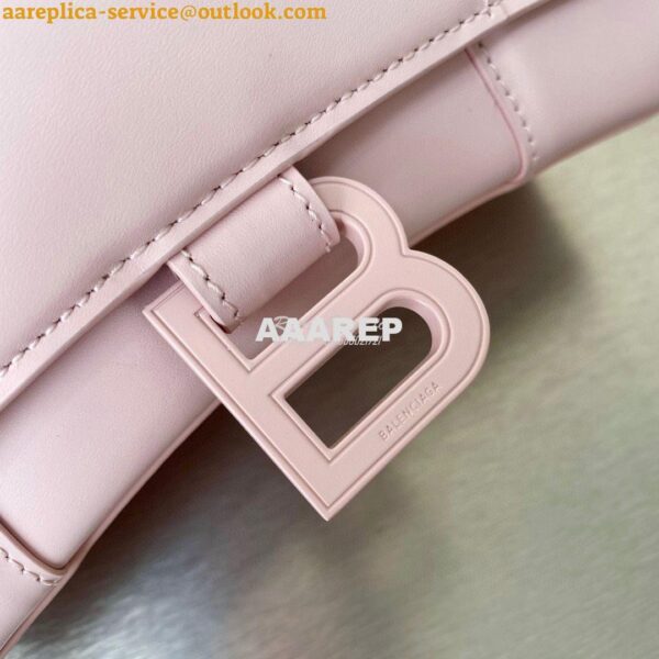 Replica Balenciaga Hourglass Top Handle Bag In Light Rose Shiny Box Ca 5