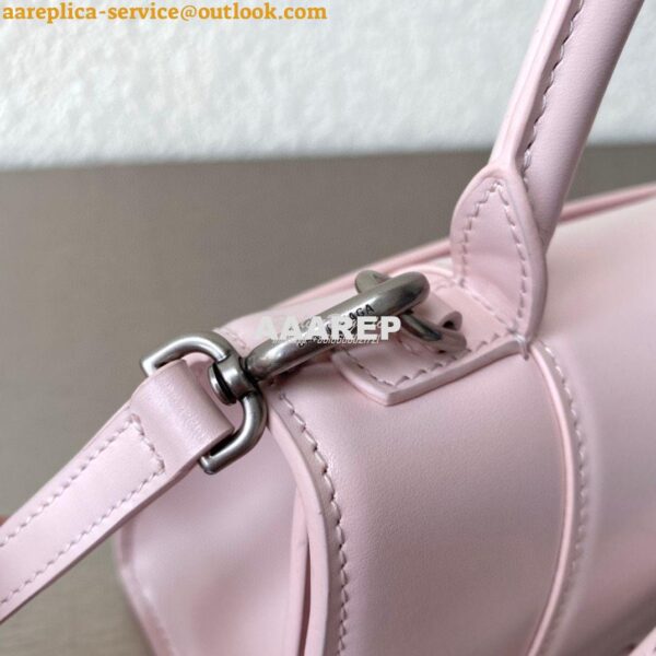 Replica Balenciaga Hourglass Top Handle Bag In Light Rose Shiny Box Ca 6