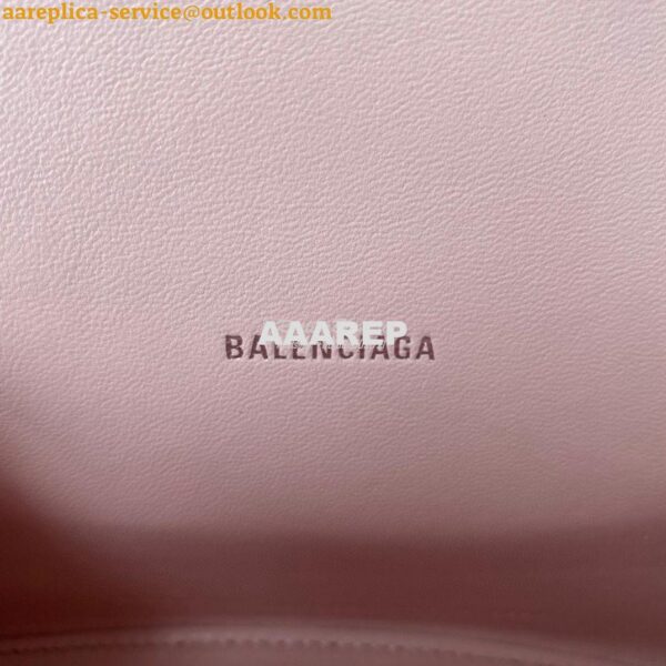 Replica Balenciaga Hourglass Top Handle Bag In Light Rose Shiny Box Ca 10