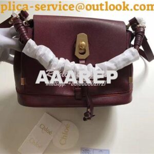 Replica Chloe Owen Bag with Flap 3S1311 in wine red leather