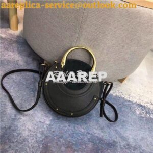 Replica Chloe Pixie small black leather and suede shoulder bag 2