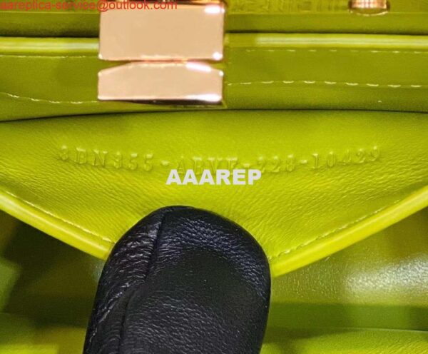 Replica Fendi 8BN335 Peekaboo ISeeU Petite Lemon Green Padded Nappa Leather Bag 7