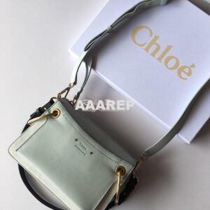 Replica Chloe Roy Bag Baby Blue in Suede & Smooth Calfskin