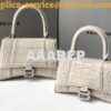 Replica Balenciaga Hourglass Top Handle Bag In Shiny Crocodile Embosse 2