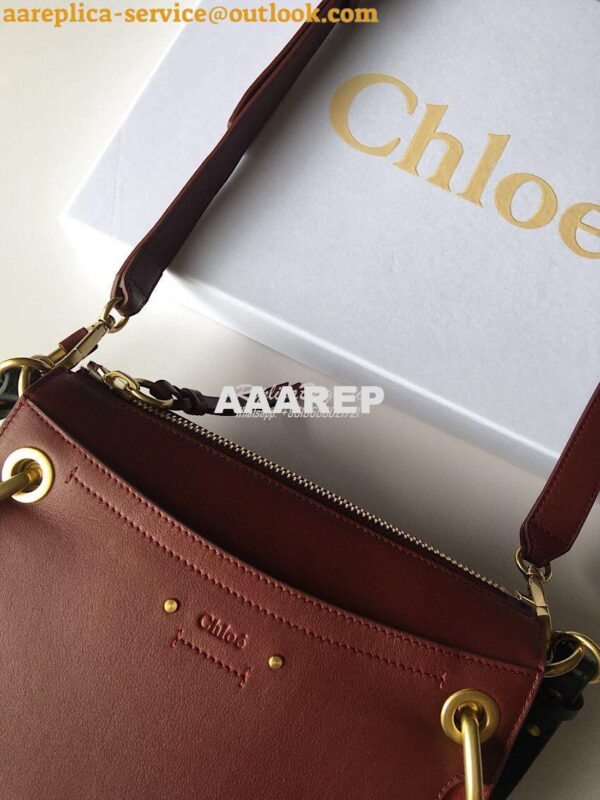 Replica Chloe Roy Bag Plum Purple in Suede & Smooth Calfskin 5