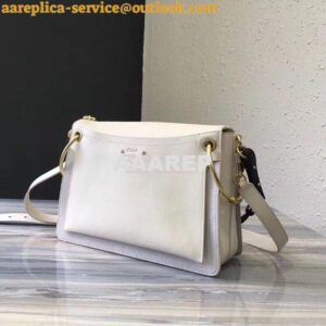 Replica Chloe Roy Bag White in Suede & Smooth Calfskin 2