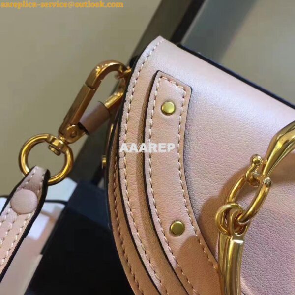 Replica Chloe Small Nile Minaudière in Smooth Calfskin Biscotti Beige