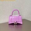 Replica Balenciaga Hourglass Top Handle Bag In Shiny Crocodile Embosse 2