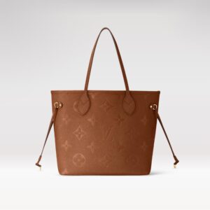 Replica Louis Vuitton LV NEVERFULL MM Cognac Brown Bag M46135