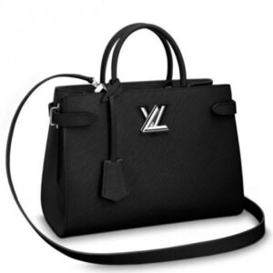 Replica Louis Vuitton Black Twist Tote Epi Leather M54810 BLV222