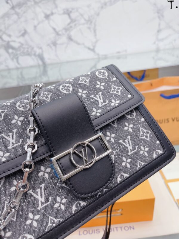 Replica Louis Vuitton DAUPHINE MM Bag Monogram Jacquard Denim M21458 9