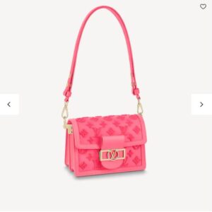 Replica Louis Vuitton MINI DAUPHINE Bag Fluo Pink M20747