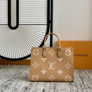 Replica Louis Vuitton LV ONTHEGO MM Arizona Beige Bag M45982 2