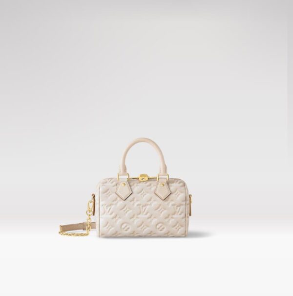 Replica Louis Vuitton LV SPEEDY BANDOULIÈRE 20 Pale Beige Bag M46163 3