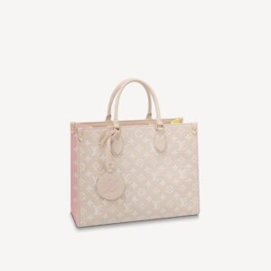 Replica Louis Vuitton ONTHEGO MM BEIGE Bag LV M46128 BLV1145