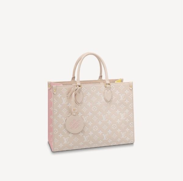 Replica Louis Vuitton ONTHEGO MM BEIGE Bag LV M46128 BLV1145 3