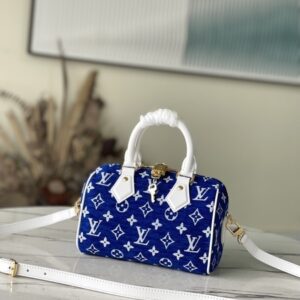 Replica Louis Vuitton SPEEDY BANDOULIÈRE 20 Bag Blue M20751 2