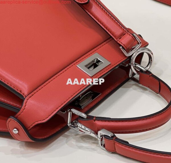 Replica Fendi 8BN335 Peekaboo ISeeU Petite Red Padded Nappa Leather Bag 6