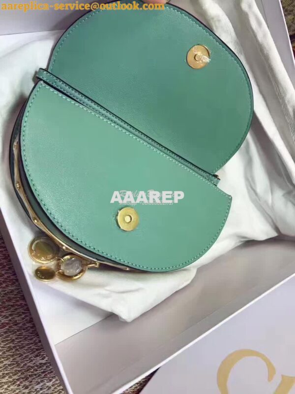 Replica Chloe Small Nile Minaudière in Smooth Calfskin Mint 9